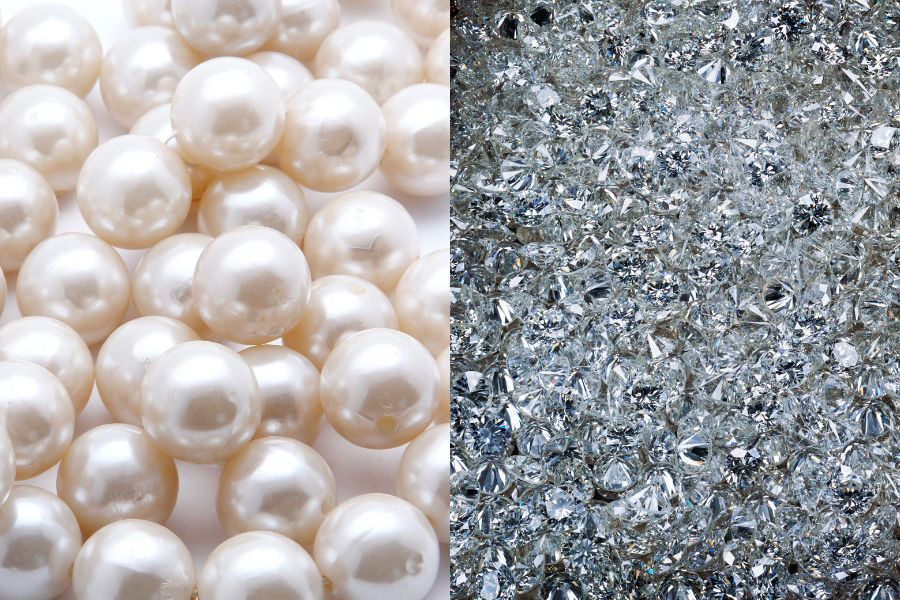 Differences Between Pearls And Diamonds
